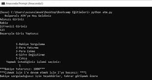 Python Uygulama: Bankamatik