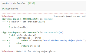 Python Hata Nesnesi Fırlatma